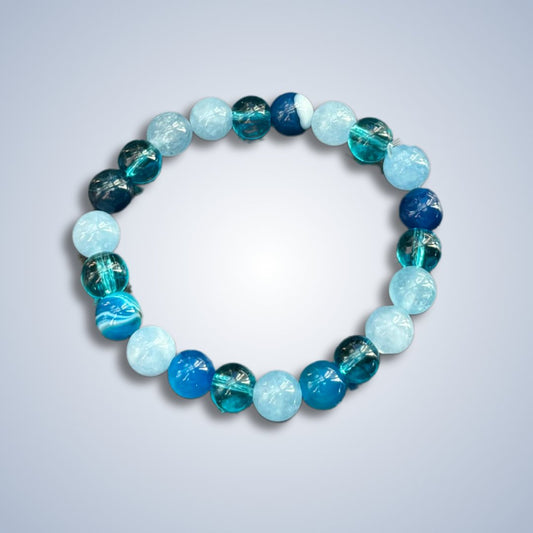 Handmade Bead Bracelet - Ocean’s Garden (Blue) - KittyKat